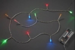 Mini-Lichterkette mit 10 bunten LED-Lämpchen und Schalter – Batterie-Betrieb
