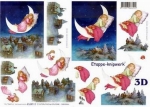0005 - LeSuh - 3-D Etappenbogen - DIN A4 - 21 x 29,7 cm - Kinder Mond