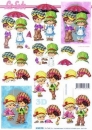0469 - LeSuh - 3-D Bogen - DIN A4 - 21 x 29,7 cm - Kinder Schirm u. Schaukel