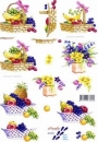 0589 - LeSuh - 3-D-Bogen - DIN A4 - 21 x 29,7 cm -  Früchtekorb