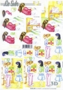0714 - LeSuh - 3-D Bogen - DIN A4 - 21 x 29,7 cm -  Mädchen