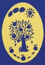 Embossingschablone - Apfelbaum – oval - 90 x 65 mm – statt 2,80 EUR