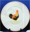 Teller mit Huhn-Motiv – 25 cm Durchmesser – Schrühware