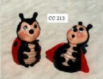 Marienkäfer-Babys im 2er-Set – bis 8 cm hoch – Schrühware