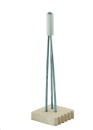 Vario-Ständer VS 6 mit 3 je 200 x 4 mm und Kappe – 20 cm hoch – aus Cordierit und Ker60 für Temperaturen bis 1.300°C