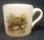 Keramik-Tasse  - Becher mit Wunschtext – Motiv: 1 x Wildschwein / Wild Boar