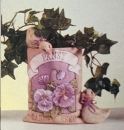 Samentüte - 15 cm hoch – Stiefmütterchen mit Enten – Schrühware
