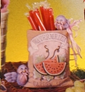Samentüte - 15 cm hoch – Wassermelone mit Vögeln – Schrühware