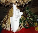 Schaufel mit Elfe zum Hängen – 28 cm hoch – Schrühware