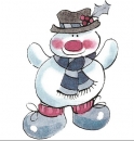 Decal – Schneemann mit Hut – 45 mm