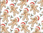 Decal – Chintzabschnitt – Festive Gingerbread – 7 komplette Lebkuchen-Motive je 60 x 45 mm