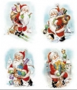 Decal – Santa – 4er-Set – je 75 x 60 mm