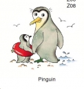 Decal – Pinguin mit Kind – 40 mm