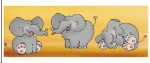 Decal – Elefanten - Rundum-Motiv für Becher – 7 x 20 cm