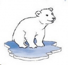 Decal – Polarbär – Eisbär auf Scholle – 75 mm