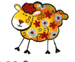 Decal – Crazy Farm Sheep  – rot – 20 mm