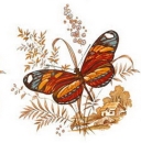 Decal – Schmetterlings-Szene – 70 mm