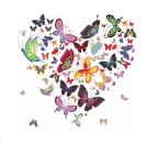 Decal – Schmetterlings-Herz – Butterfly Spring – 75 mm