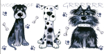 Decal – Hunde – 190 x 90 mm – MUG - für Tassen und Becher