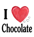 Decal – I Love You Series – I love Chocolate – 50 mm