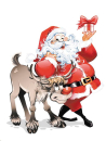 Decal – Santa & Rudolph – 45 mm