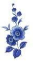 Decal – Blue Delft – blaue Rose – 53 x 26 mm