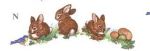 Decal – Bunnies - Hasen – 75 x 21 mm