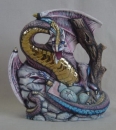 Frühlingsdrache – klein – 16,5 cm hoch – Schrühware