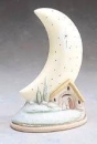 Mondlicht – Heilige Nacht - Krippenhaus – 23 cm hoch – Schrühware
