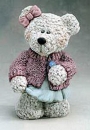 Teddymädchen mit Schleife - 27 cm hoch - Schrühware