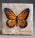 Wandkachel – Schmetterling – 15 x 15 cm – Schrühware