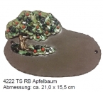 Töpfer-Türschild – Apfelbaum – 21 x 15,5 cm – Reliefbild – aufwändige Handarbeit