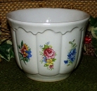 Blumentopf zum Selbstgestalten – weiß glasiert – Rohling für Decals