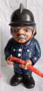 Feuerwehrmann - 35 cm hoch – ohne Schlauch – bemalte Keramik - Handarbeit - Ihre Wünsche werden gerne berücksichtigt!
