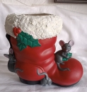 Nikolausstiefel mit Mäusen – 22 x 19,5 cm – Handarbeit – Unikat