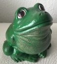Großer Spar-Frosch – Spardose – inkl. passendem Stopfen – 14 cm hoch – Handarbeit aus Keramik