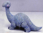 Dino Brontosaurus - 18,5 cm lang - Schrühware
