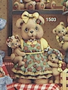 Mama Strawberry Bear – Erdbeer-Teddy-Mama – 28 cm hoch - Schrühware