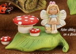 ClayMagic-Gießform - neu – kleine Blattbasis – Small Leaf Base (ohne Pilze und Elfe) 3,8 x 17,8 cm – USA
