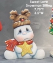 ClayMagic-Gießform - neu – Sweet Love Snowman Sitting – 19,7 x 16,5 cm - USA