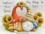 ClayMagic-Gießform - neu – Sunflower Lover Gnome – Sonnenblumen-Wichtel-Liebespaar – 17,8 x 27,9 cm - USA