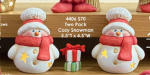 ClayMagic-Gießform - neu – Two Pack Cozy Snowman (2) – 14 x 11,4 cm - USA