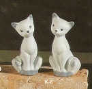Katzen im 2er-Set – je 6 cm hoch – Schrühware
