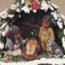 KIMPLE-Gießform - neu – Indianerkrippe: Wolf, Adler und Hase (ohne Heilige Familie) – bis 8 cm  - USA