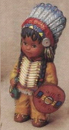 Indianerkind – Häuptling II – 12,5 cm hoch – Schrühware – Sonderangebot