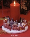 Rentier-Roulett – Kerzenhalter – 20 cm Ø – Schrühware