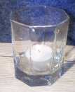 Glas - auch für Windlichter - dicker Boden - stabiler Stand - 8 x 7 cm