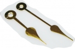 Uhrzeiger-Satz – Minute + Stunde - Aluminium – 59 + 76 mm lang - goldfarben