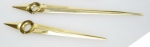 Uhrzeiger im 2er-Set - Minute + Stunde - Aluminium - 70+88mm lang – goldfarben