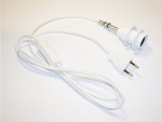 Kabel mit Schalter, Fassung und Gewinde – E14 – weiß – nicht montiert